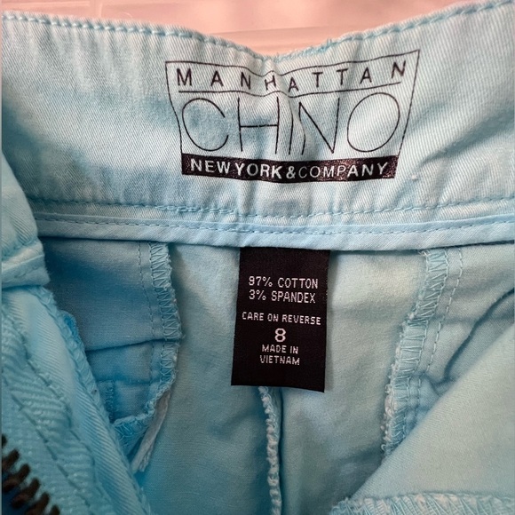 New York & Co Light Blue Shorts 12in inseam size 8 - Picture 4 of 4